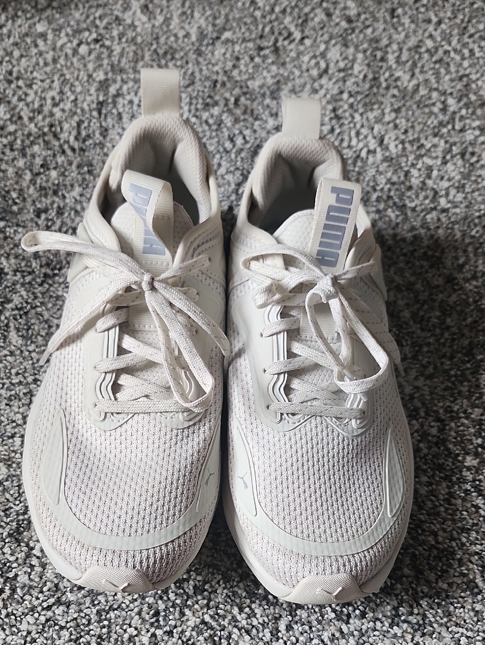 Puma White Mesh Lace-Up Sneakers Softride Size 7
